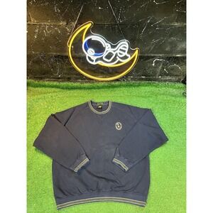 Vintage Izod Club Mens Sweatshirt Blue Size LG Casual Crew Neck 90s Golf Preppy